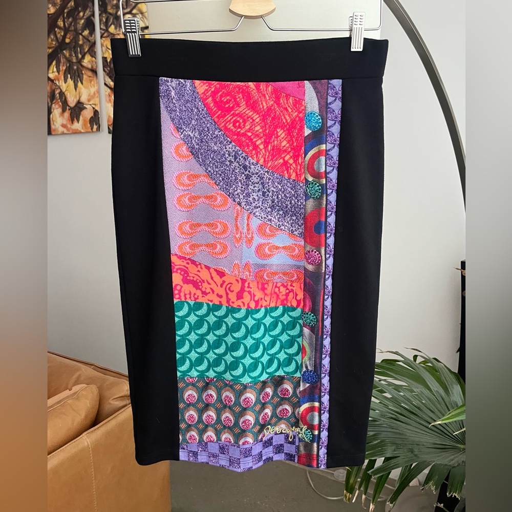 Desigual Colourful Midi Skirt